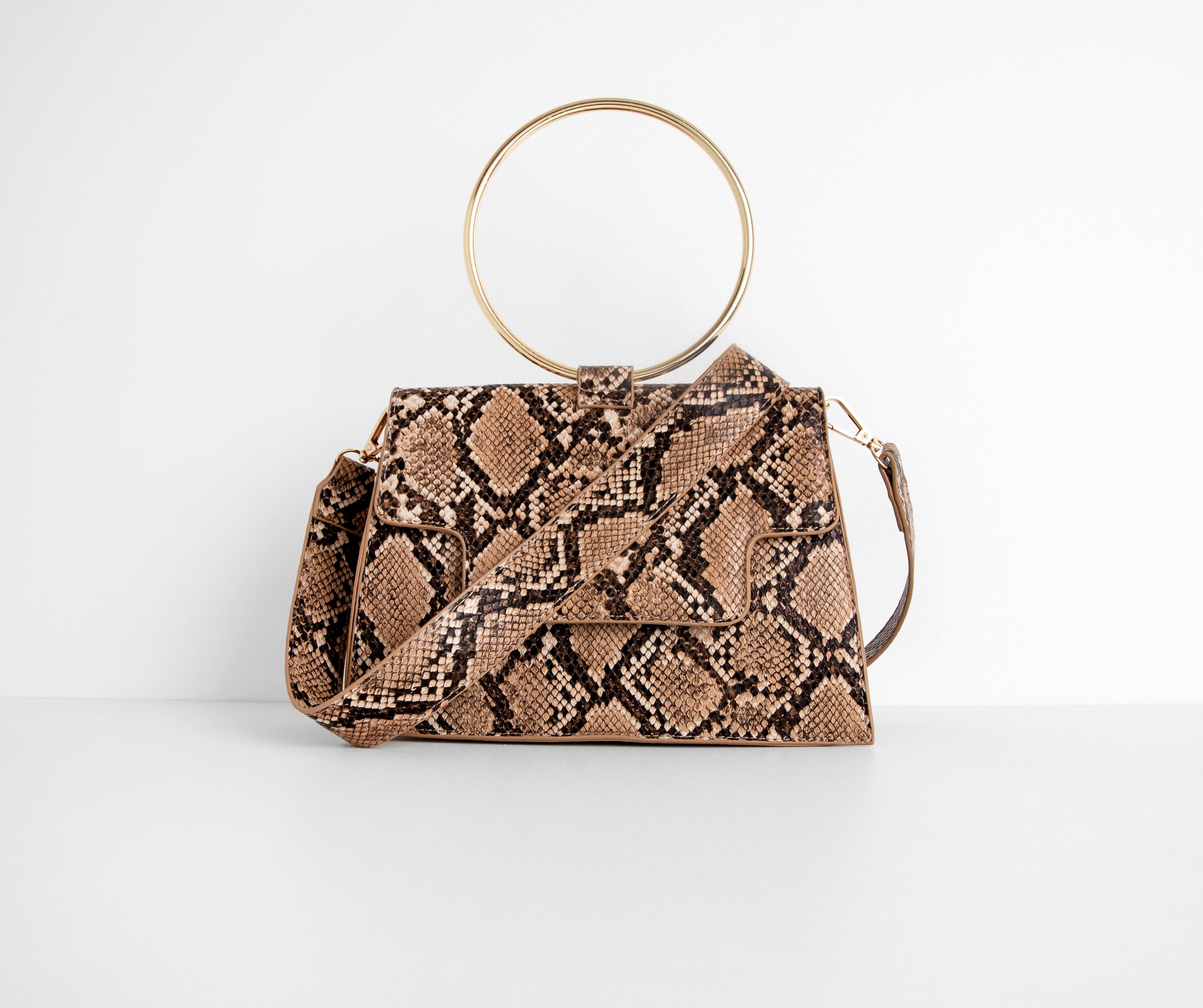 A Snake Print Moment O-Ring Purse