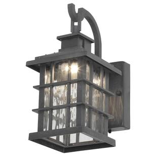 Home Decorators Collection Summit Ridge Collection Zinc Motion Sensor Outdoor Integrated LED Wall Lantern Sconce CQH1691LS-2