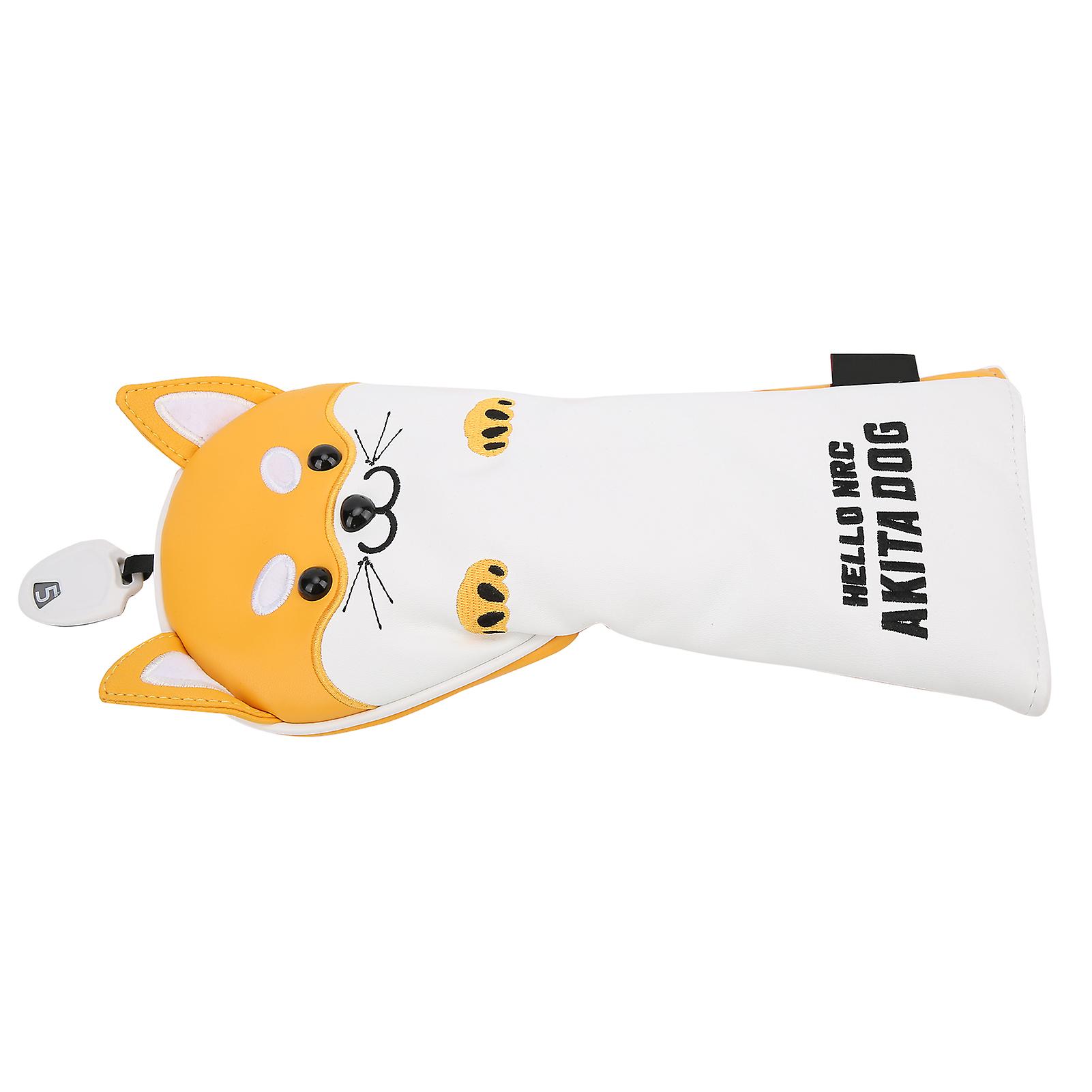 Golf Club Head Cover Cute Animal Shape Wood Protective Headcover With Number Tag No.5