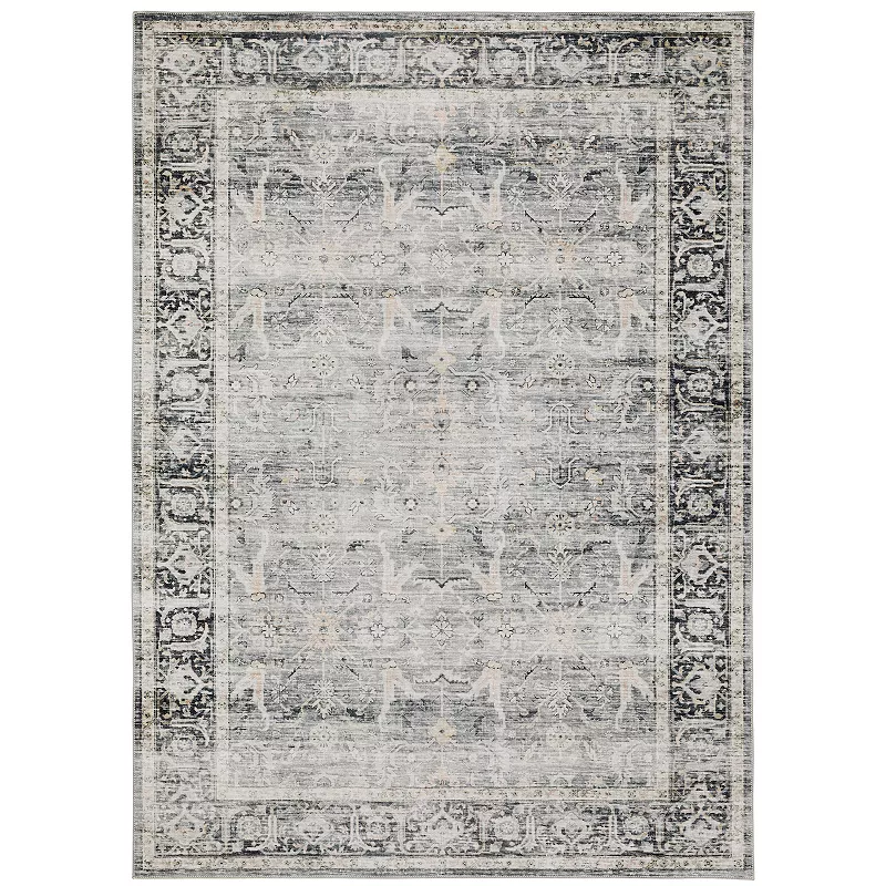 StyleHaven Clarissa Washable Bordered Ornate Area Rug