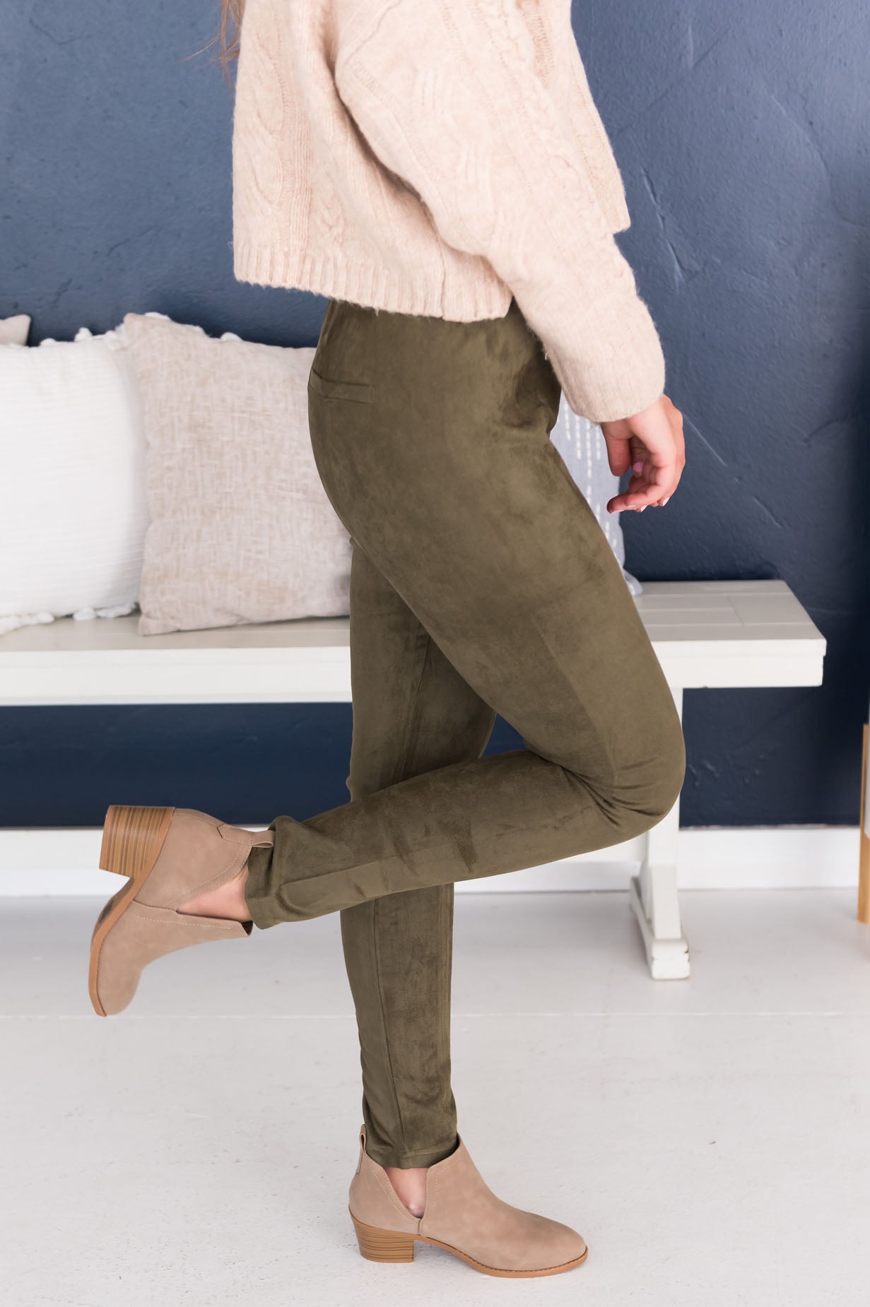 Fall Fashion Faux Suede Leggings