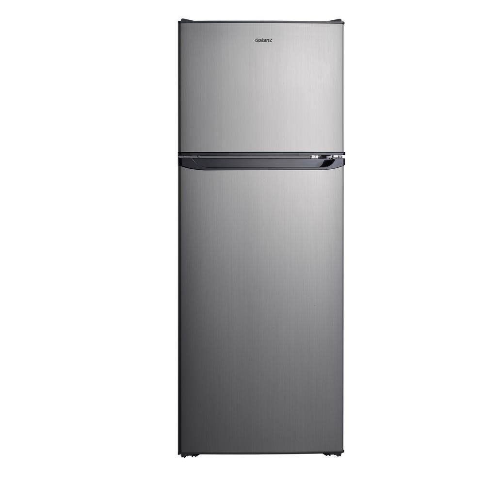 Galanz 10.0 cu. ft. Top Freezer Refrigerator with Dual Door Frost Free in Stainless Steel Look GLR10TS5F