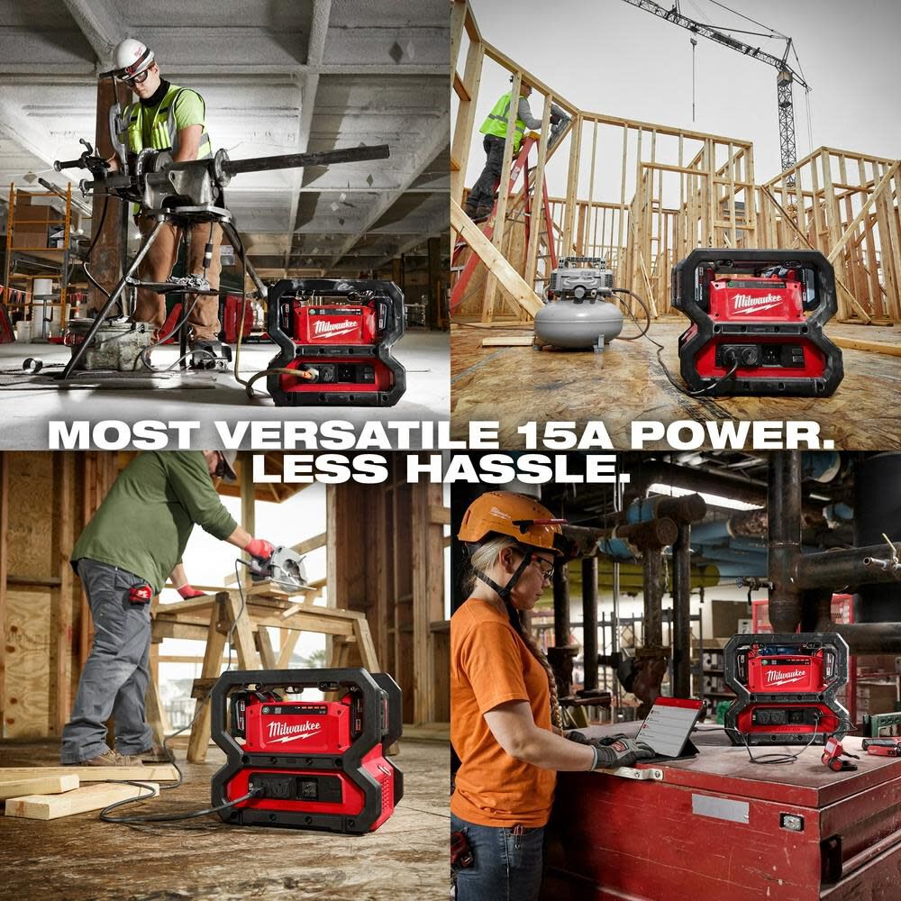 Milwaukee M18 CARRY ON 3600with 1800W Power Supply Shoulder Strap and HIGH OUTPUT HD 12.0Ah Battery 4pk Bundle 2845-20-1812 from Milwaukee