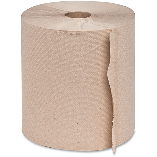 Genuine Joe 22600 Brown Bulk Hardwound Roll Towels | 800' | GJO22600