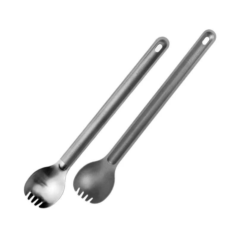 Ti54 Pure Titanium Long Spoon Manufacturers Wholesale Anti Rust  Lightweight For Daily Gift Hiking Outdoors Camping