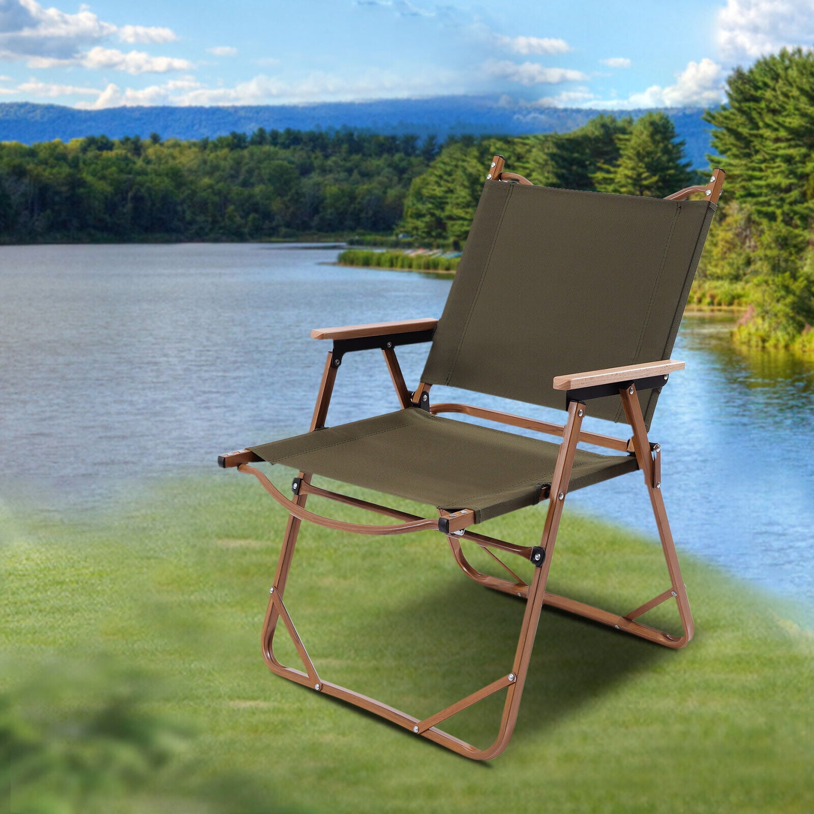 Chairs Outdoor Camping Chair Low Beach Camp Lawn Hiking Folding Fishing Chair