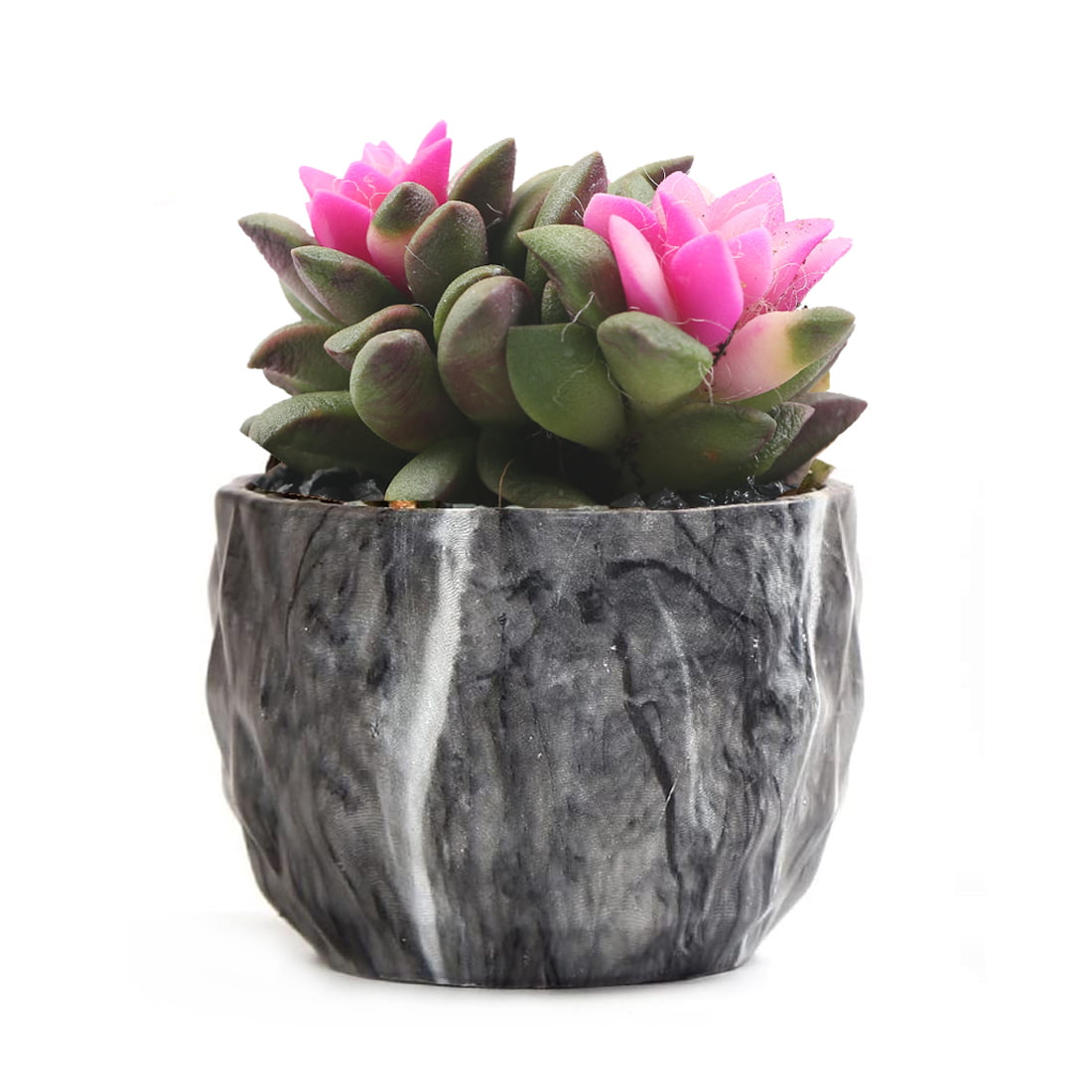 Modern Style Marbling Ceramic Flower Pot Succulent/Cactus Planter Pots Container Bonsai Planters with Hole 3.35 Inch Perfect Gift Idea(4 in Set)