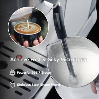 CASABREWS CM5418-20Cups Silver Stainless Steel Espresso Machine with Milk Frother HD-US-CM5418-SIL