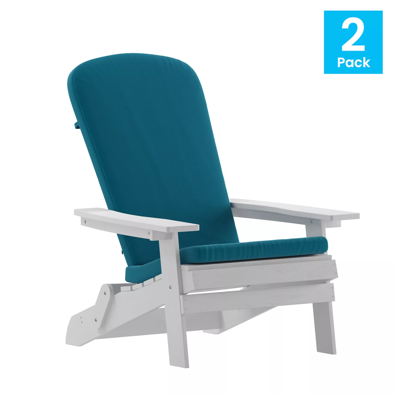 Flash Furniture Charlestown All-Weather Indoor / Outdoor Folding Adirondack Chair 2-piece Set