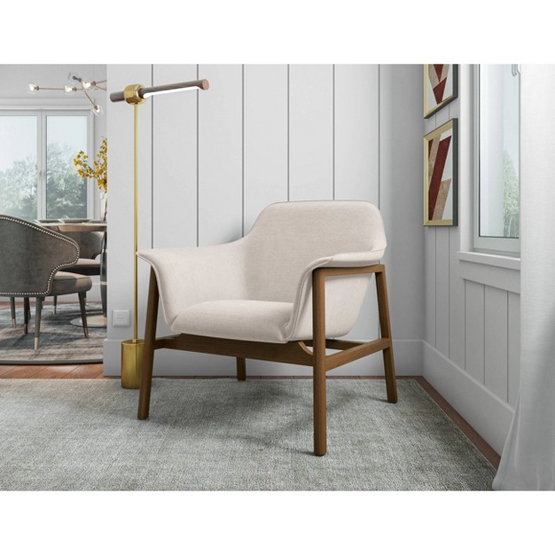 Miller Linen Weave Accent Chair Manhattan Comfort