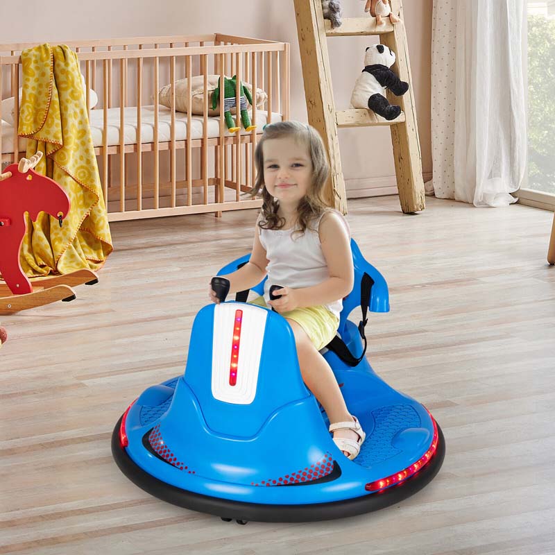 12V Electric Ride on Bumper Car for Kids, Battery Powered Race Car Bumping Toy with 360 Degree Spin