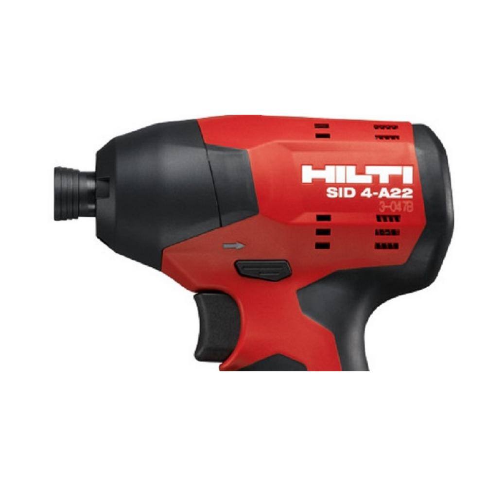 Hilti 22-Volt Lithium-Ion 14 in. Hex Brushless Cordless SID 4 Impact Driver Kit with (2) 224.0 Batteries Charger and Bag 3551236