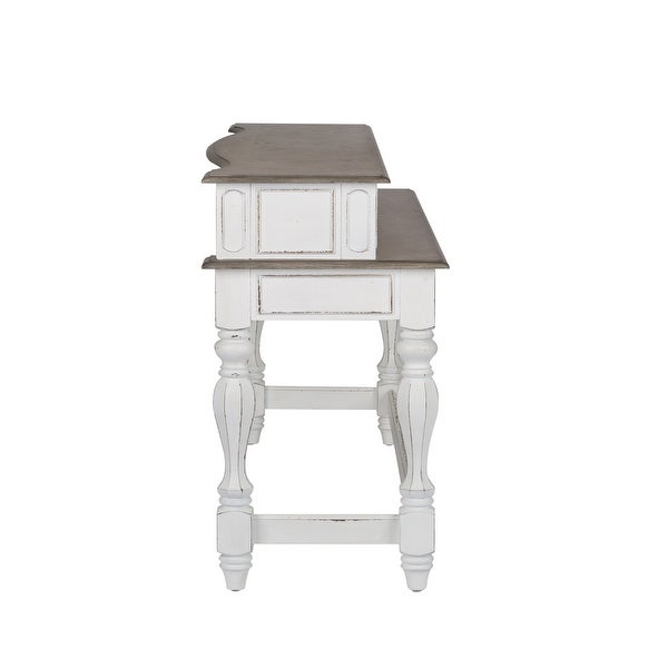 Magnolia Manor Antique White 4 Piece Console Set (1-Console 3-Stools)