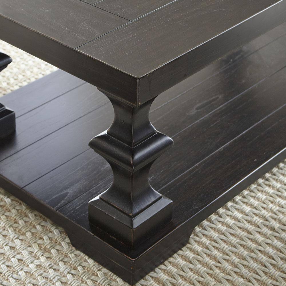 Dory 48 in. Ebony Standard Rectangle Wood Console Table with Storage DY200S