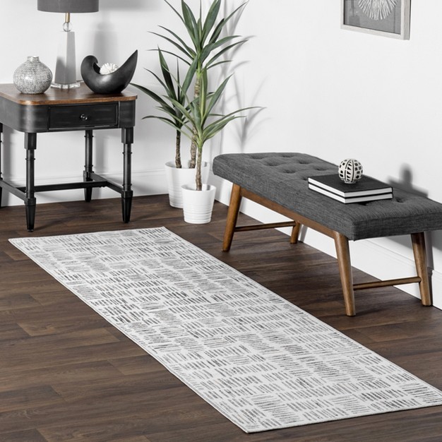 Nuloom Mitzi Abstract Lines Machine Washable Area Rug