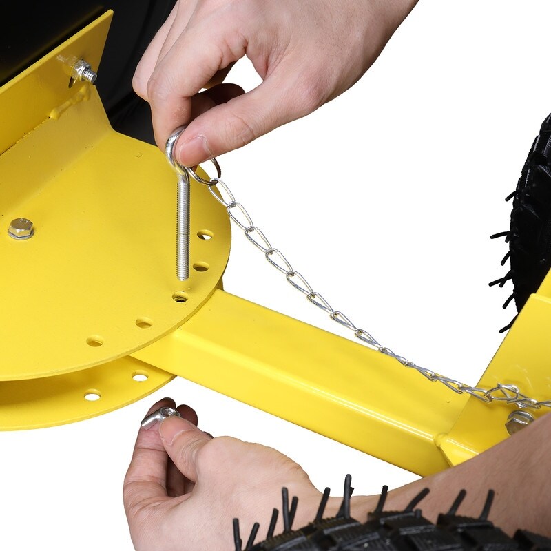 Heavy Duty Rolling Snow Pusher with Wheels and Adjustable Handle   Snow Pusher
