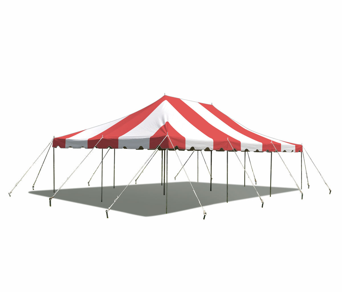 Party Tents Direct Weekender Outdoor Canopy Pole Tent, Red, 20 ft x 30 ft