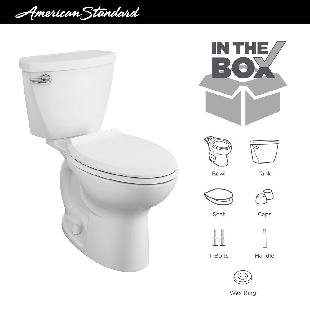 American Standard Cadet 3 Tall Height 10 in. Rough-In 2-piece 1.28 GPF Single Flush Elongated Toilet in White Seat Included (4-Pack) 3378AB128ST4020