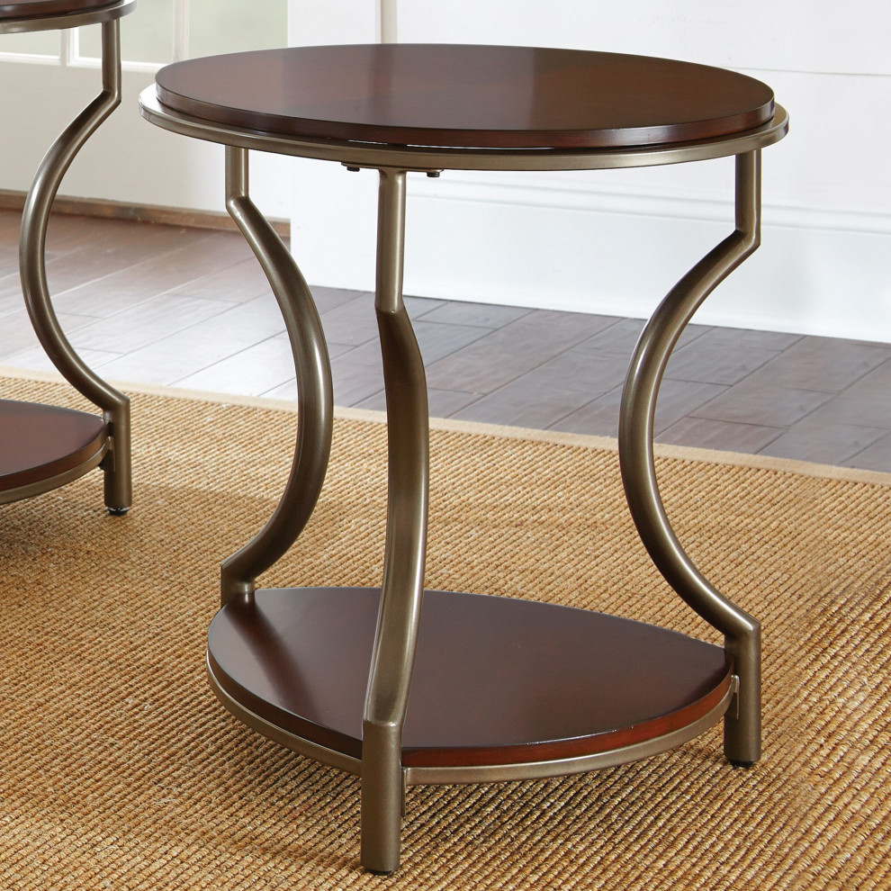 Miles Round End Table   Transitional   Side Tables And End Tables   by Steve Silver  Houzz