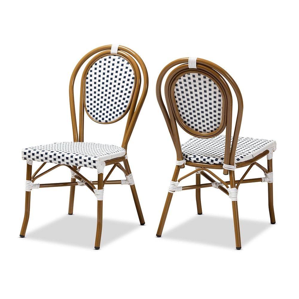 Indoor and Outdoor Stackable Dining Chair 2 Piece Set by Baxton Studio