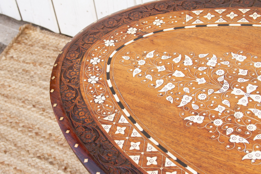 Mid Century Anglo Indian Inlay Coffee Table   Eclectic   Coffee And Accent Tables   by De cor  Houzz