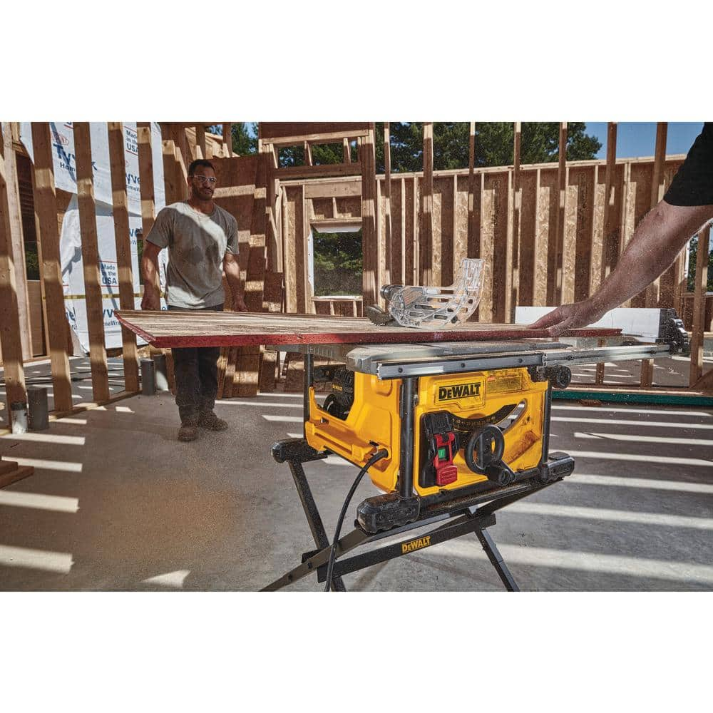 DEWALT 15 Amp Corded 8-1/4 in. Compact Portable Jobsite Tablesaw (Stand Not Included) DWE7485