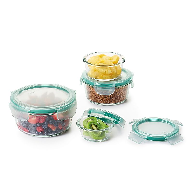 OXO Good Grips 8-pc. Smart Seal Glass Round Container Set