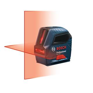 Bosch 50 ft. Cross Line Laser Level Self Leveling with VisiMax Technology L-Bracket Adjustable Mount and Hard Carrying Case GLL 50