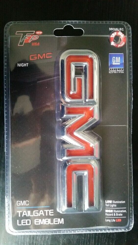 Tfp 35066Lec Led Tailgate Emblems   Compatible With Gmc Lighted Logo Emblem