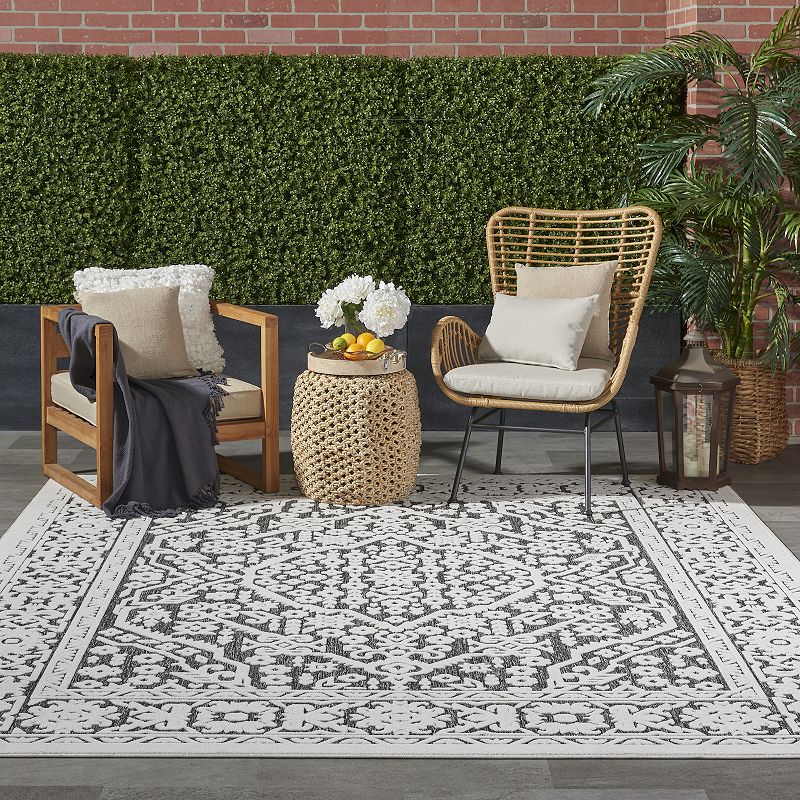 Nourison Calobra Scroll Outdoor Area Rug