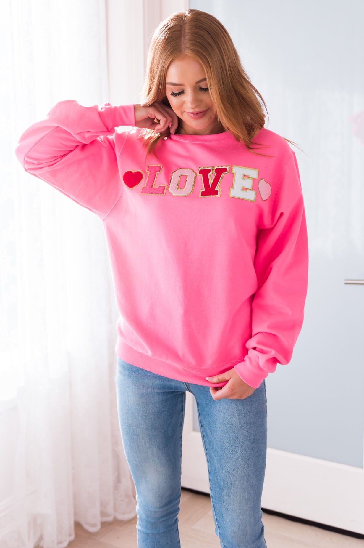 It's All About Love Modest Sweatshirt