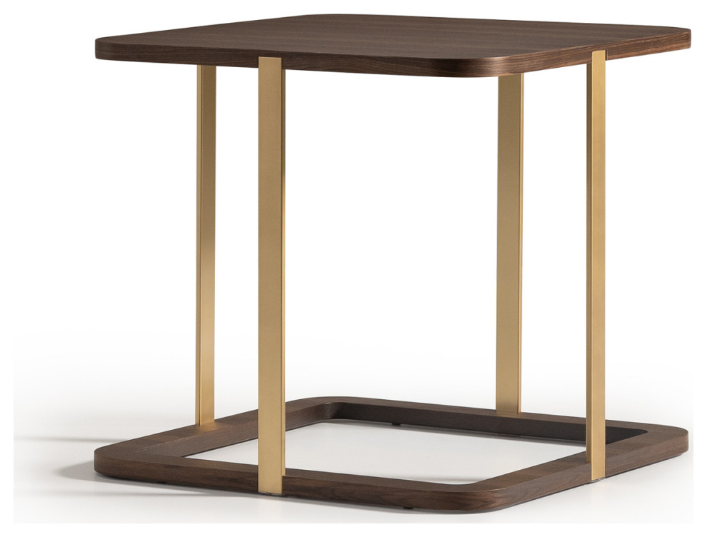 Amora Side Table Eggshell Walnut   Contemporary   Side Tables And End Tables   by Michael Amini  Houzz