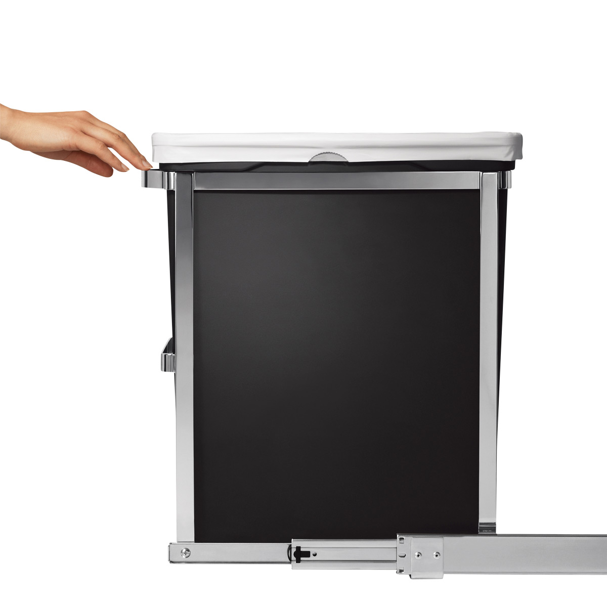 simplehuman Black 8 gal Under the Counter PullOut Trash Can