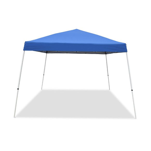 Caravan Canopy Pop up Tent V 12 X 12 Ft Slanted Leg Instant Shade Blue 4 Pack