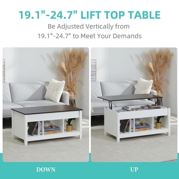 Lift Top Coffee Table Dining Table for Office， Small Apartment