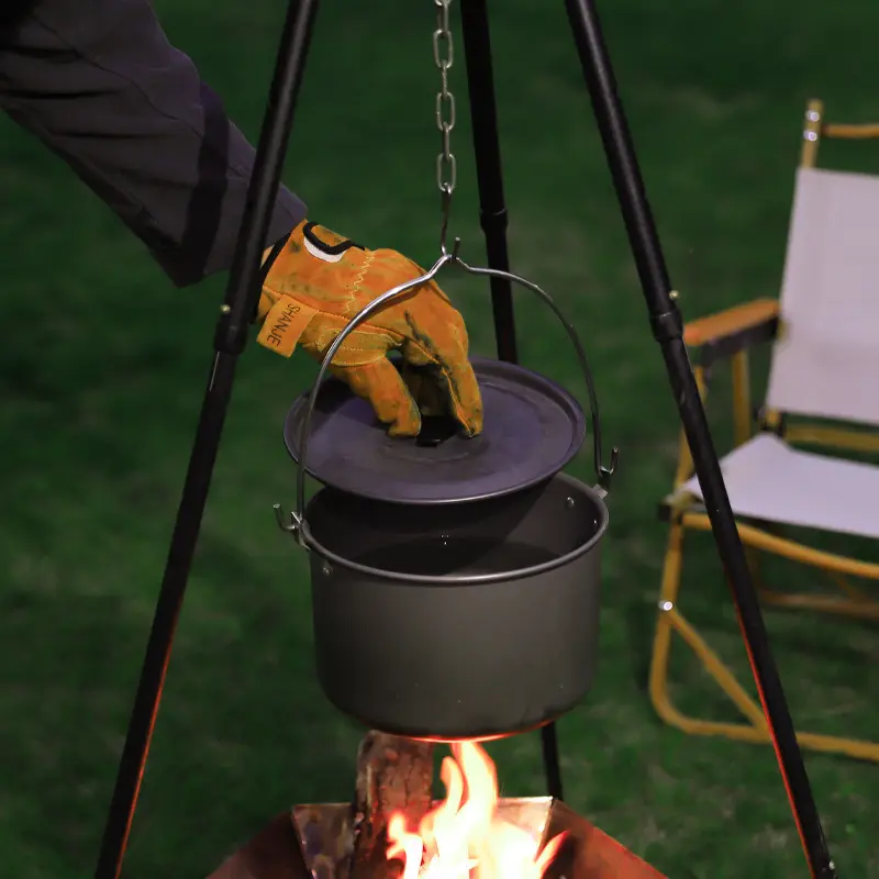 Outdoor picnic single pot   Aluminum oy camping hanging pot