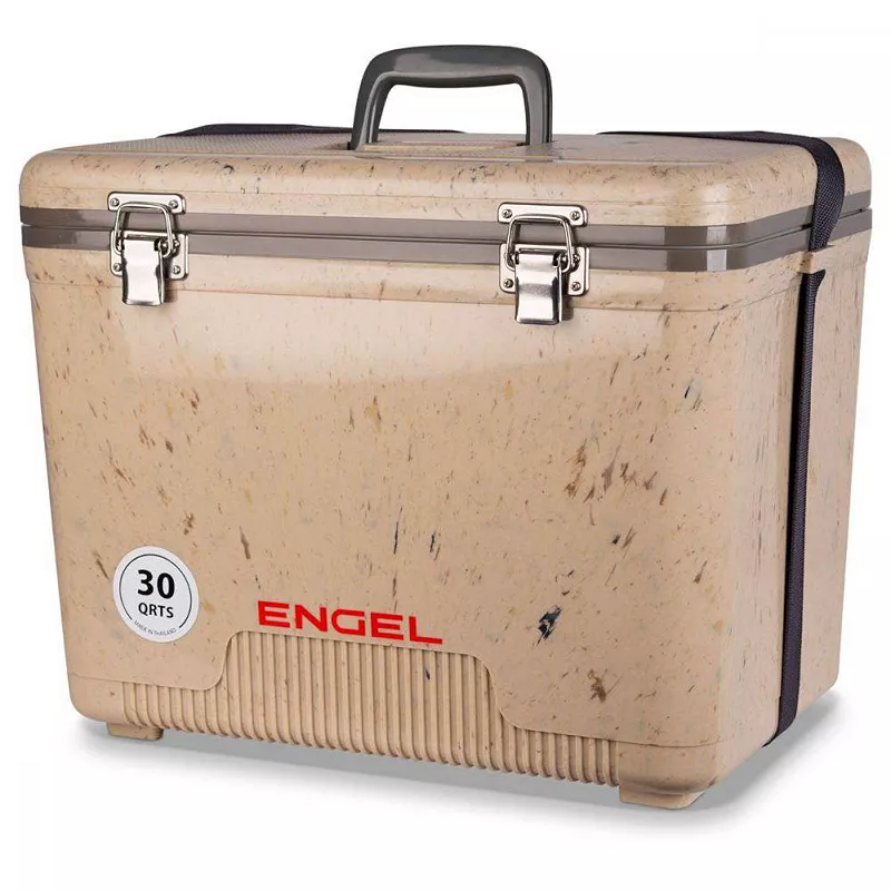 Engel 30-Qt 48 Can Leak-Proof Compact Insulated Drybox Cooler， Grassland Brown