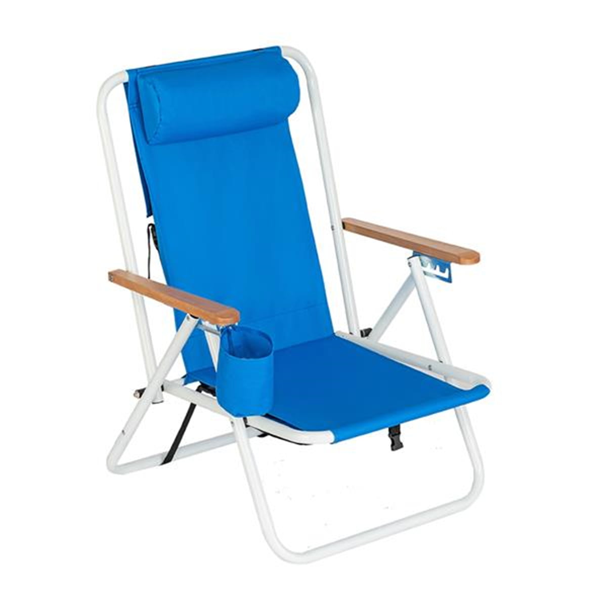 HOT SALE Portable High Strength Beach Chair with Adjustable Headrest Blue