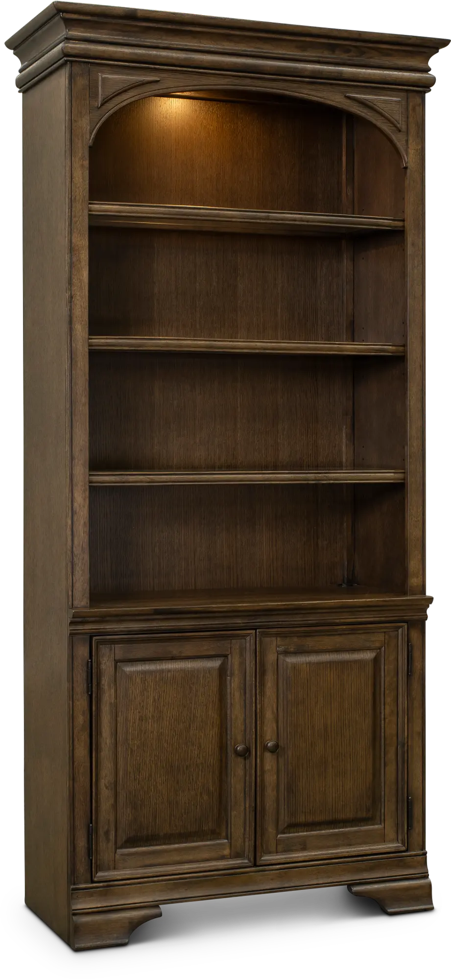 Arcadia Chestnut Brown Display Bookshelf