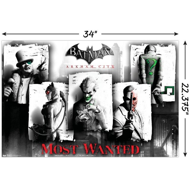 Trends International Dc Comics Video Game Arkham City Most Wanted Unframed Wall Poster Prints