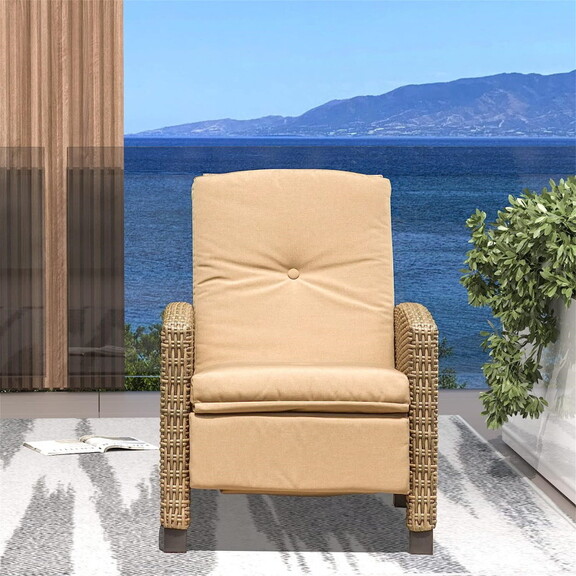 Indoor   Outdoor Recliner   Weather Wicker Recl...