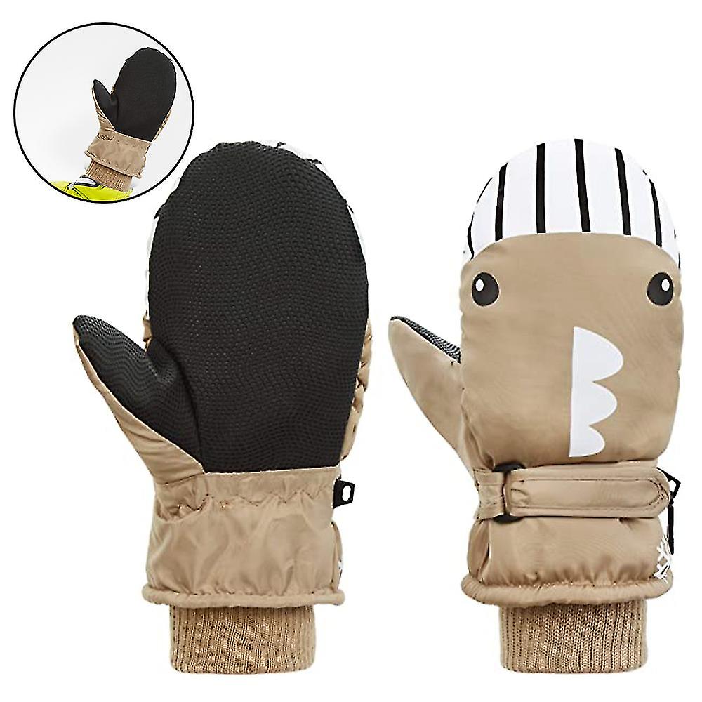 1 Pair Kids Winter Gloves Toddler Mittens Waterproof Warm Fleece