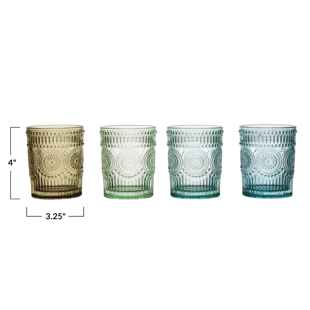 Embossed Drinking Glass