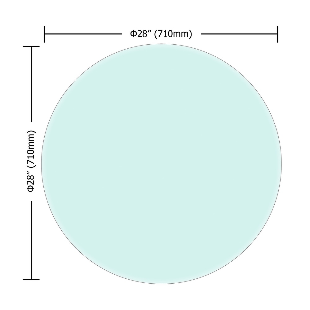 Round Tempered Glass Table Top Beveled Polished Edge (Only Table Top)