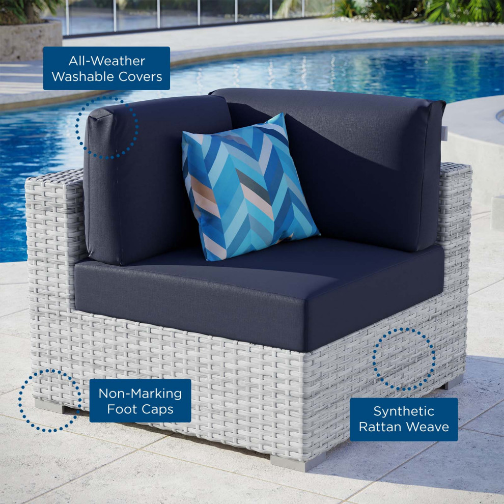 Convene Outdoor Patio Corner Chair   Tropical   Outdoor Lounge Chairs   by ShopFreely  Houzz