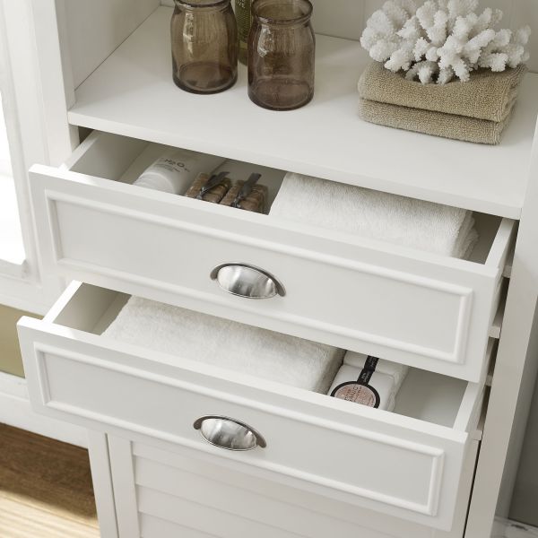 Lydia Tall Cabinet in White Finish