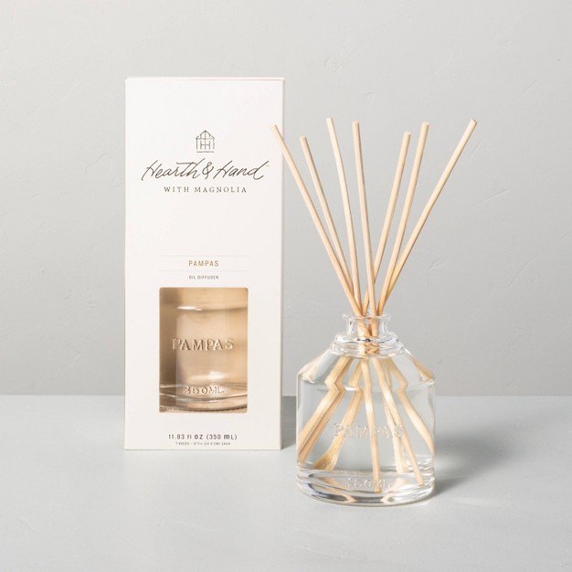 11 83 Fl Oz Pampas Oil Reed Diffuser With Magnolia