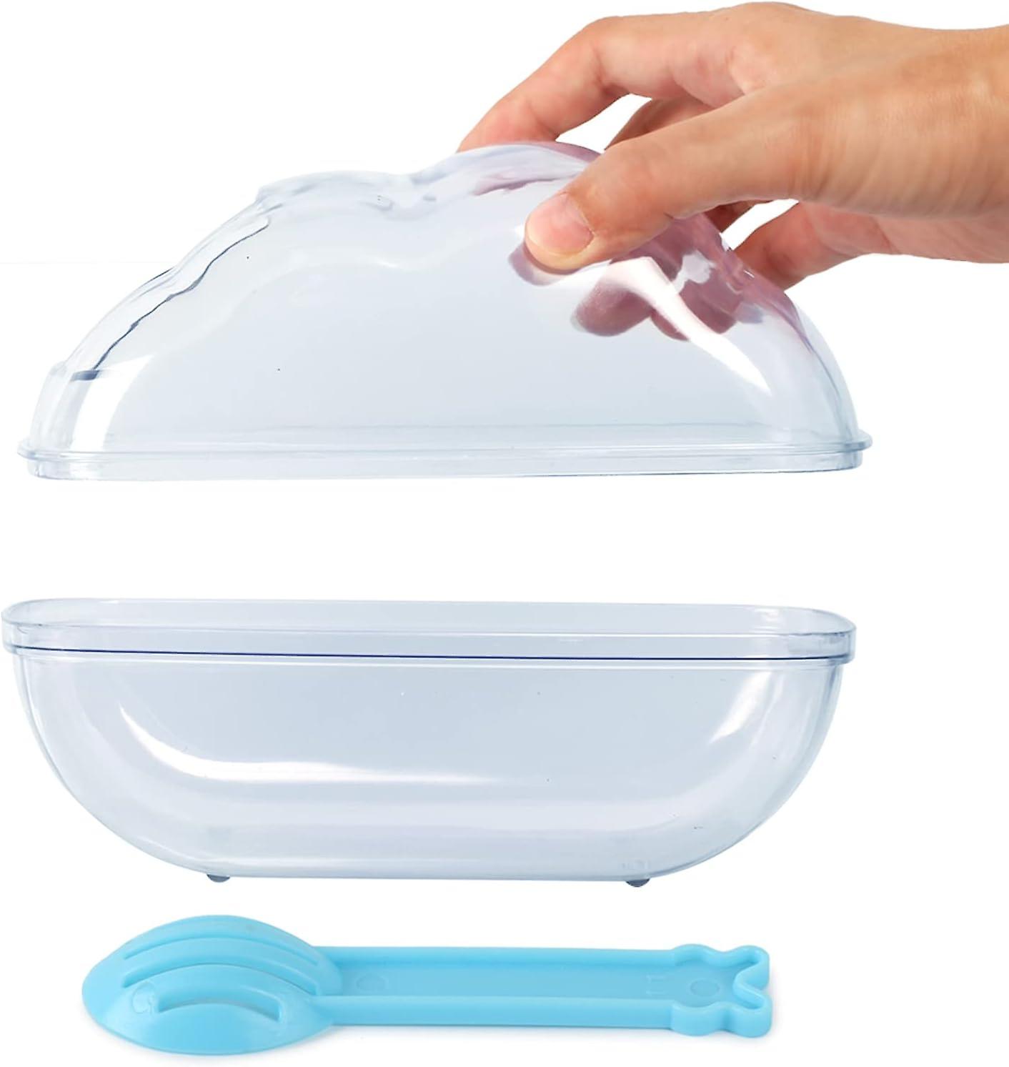 Hamster Sand Bath Container Large Transparent Plastic Toilet With Scoop Set For Small Pet Animals Cage Accessories