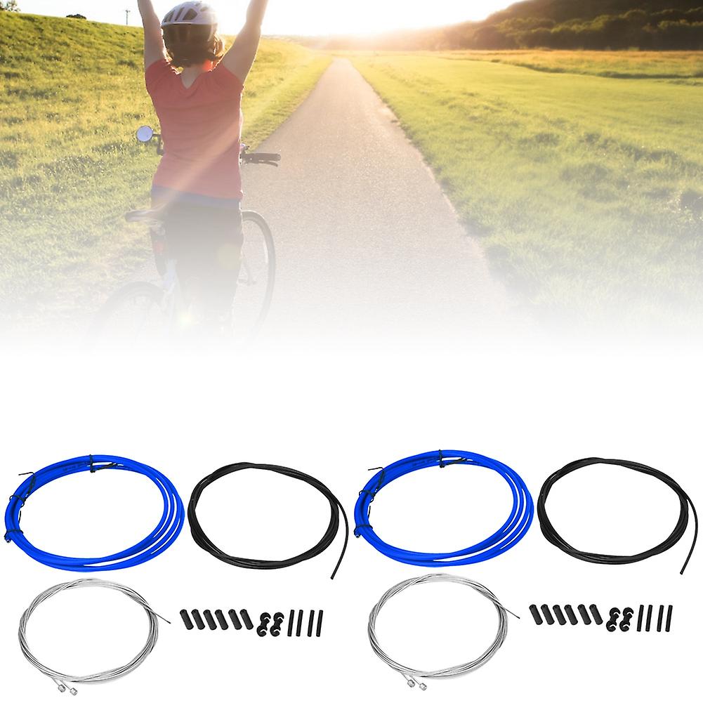 Bike Shifting Lever Cable Sets Wire Tube Line Kit Cycling Accessory For Mountain Road Bicycleblue