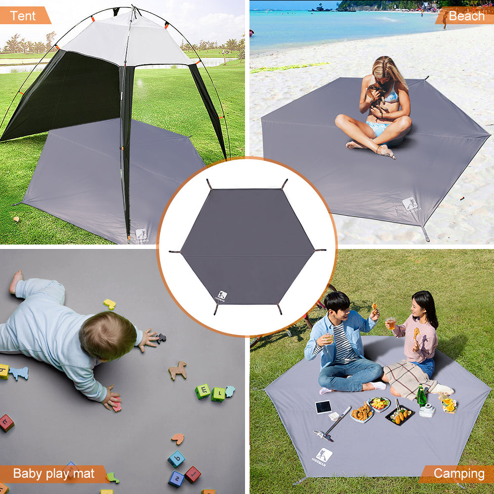 Tomshine Waterproof Camping Tarp Thicken Picnic Mat Multifunctional Tent Footprint Sun Canopy Ground Sheet